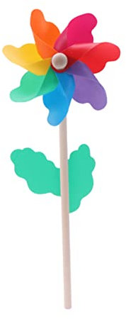 Vaguelly 5stücke Bunte Holz-windmühlen Für Junge Mädchen Für Garten Und Outdoor Farbige Windrad-spielzeuge Als Dekoration Für Partys Kindergarten Und Spielbereiche Lange Windmühlen