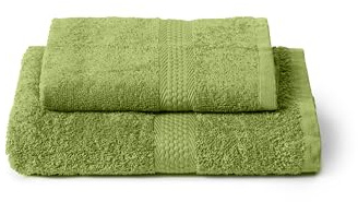 Caleffi Juego de toallas de baño para cara y bidé de algodón, toallas resistentes al lavado, incluye 1 toalla de cara de 55 x 100 cm y 1 toalla de bidet de invitados de 40 x 60 cm, toallas Caleffi de