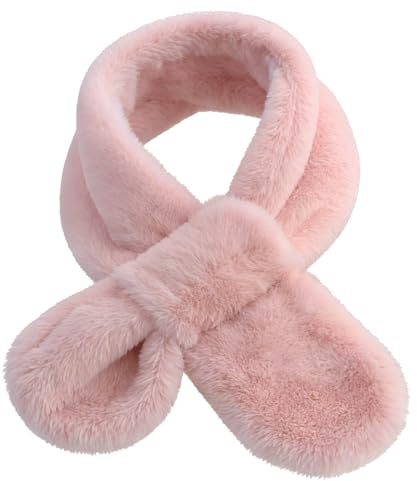 Vyqrx Kinderschal Baby Schal für Kinder 2-8 Jahre Dicke Warme Weiße Winter-Schal 75 * 10cm für Mädchen Hautfreundlich & Einfach zu Anziehen
