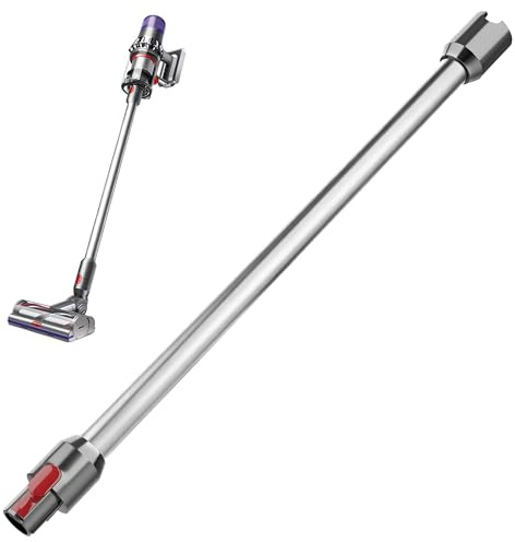 Verlängerungsrohr kompatibel für Dyson V7 V8 V10 V11 V15 Staubsauger Ersatz Saugrohr Zubehör 72.5cm mit 2 Stück Bürsten, Silber