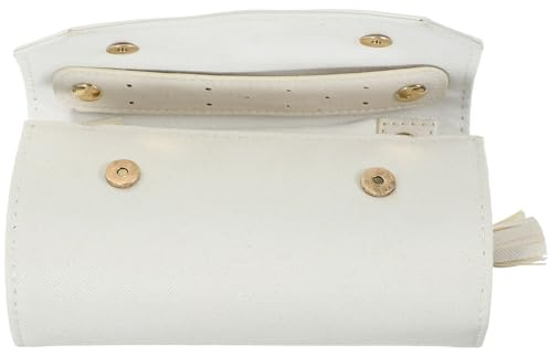WHAMVOX Rotolo Portagioielli da Viaggio Pieghevole Piccolo in Pelle Pu, Borsa Arrotolabile Porta Anelli e Collane, Organizer Compatto per Gioielli da Viaggio, Portatile per Uso Quotidiano