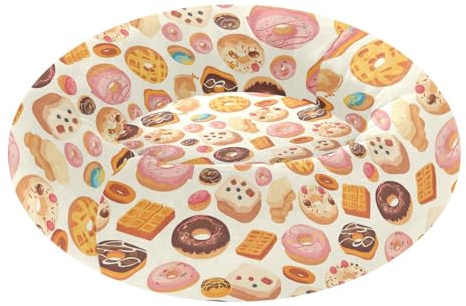 Letto ortopedico per cani e gatti di piccola taglia per alleviare l'ansia, per animali domestici di piccola taglia M, cialde a forma di ciambella, beige