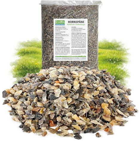 StaWa Hornspäne, organischer Naturdünger mit 13% Stickstoff, Langzeitdünger für Garten, Gemüsebeet, Obst, Rasen, Hochbeet und Zierpflanzen, 25 kg
