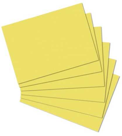 Herlitz Karteikarte A4 (A4 | 100 Stück, gelb)