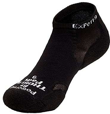 Thorlos Men's Experia CoolMax Micro Mini Crew Sock,Black/Black,Large (Shoe Size 9-12.5)