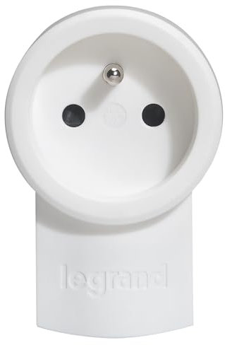 Legrand, Doppelfunktionsstecker zum Anschluss von 2 Geräten an eine Steckdose, 2P plusT 16A 250V, Thermoplast, IP20, 050461