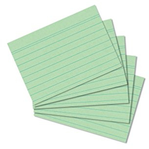 500 Karteikarten in A8 [liniert] von Herlitz Sparpaket | Farbe wählbar (Grün)