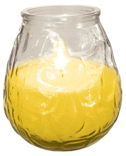 Juego de 2 velas de citronela en tarro de cristal para repeler insectos