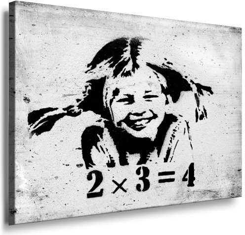 Fotoleinwand24 - Banksy Graffiti / AA0117 / Kunstdruck auf Leinwand / 120x80 cm