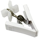 Gardinia X-Gleiter mit Klammer, 20 Stück, Drehbarer Kopf, Kunststoff, Weiß, 4984