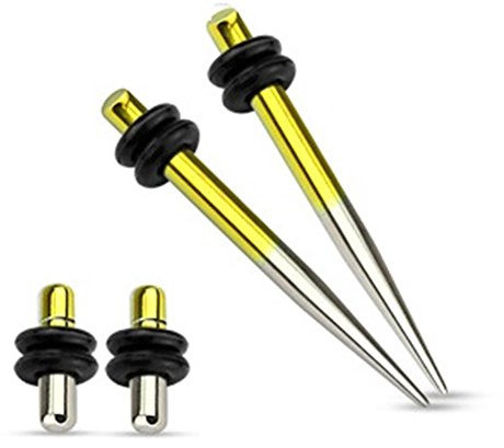 Paula & Fritz® 1 Paar Dehnstäbe Plus 1 Paar Plugs Edelstahl Chirurgenstahl 316...