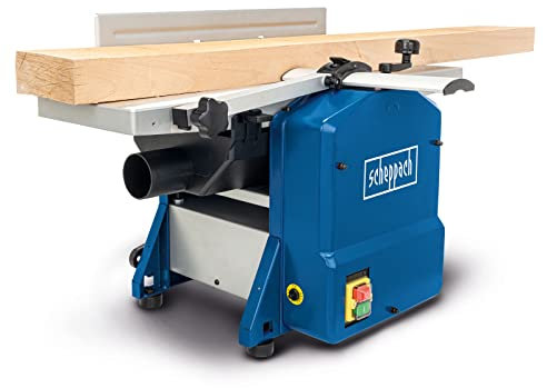 Scheppach Raboteuse & Dégauchisseuse compacte HMS850 | Puissance 1250W | 2 fers en acier rapide | Largeur de rabotage 204mm | Hauteur de passage 120mm | Régime de l'arbre 8500-1min