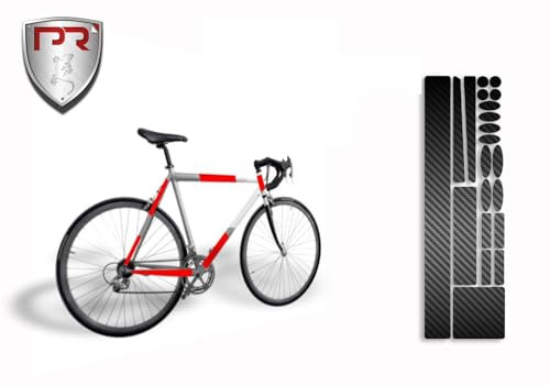 PR-FOLIA Rahmenschutz Lackschutz Set für Fahrrad Bike BMX MTB (Bogen Klein 293 x 162 mm) Carbon