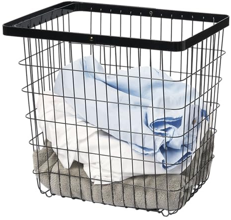 Yamazaki Home Tower Laundry Basket - Storage Hamper, 15 - Steel - 8.75 Gallons, 33 Liters
