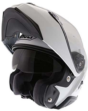 Shoei Casco Convertibile Flip-Up Moto Neotec 2 Plain Bianco (Xs, Bianco)