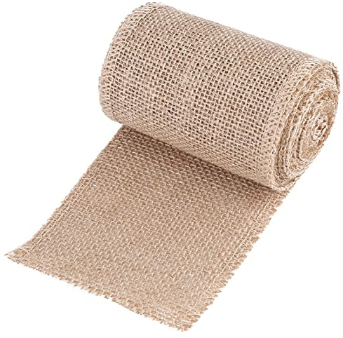 300CM Tischläufer Jute, Jute Tischband Natur Rolle, Tischband Tischläufer Tischdekoration Hochzeitsdeko(10Cm)