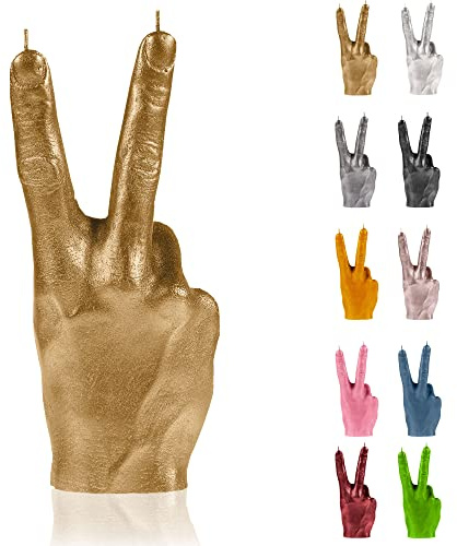 Candellana Hand Peace Kerze - Hand Figur - Coole Deko - Gothic Deko - Grunge Deko Kerze - Heavy Metal Deko - Grunge Room Decor - Büro Gadgets - Kerzen Deko - Lustige Kerze