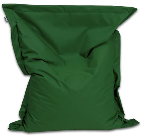 BuBiBag Sitzsack XXL 190x145 cm mit Füllung – Handgefertigt – Bean Bag Indoor & Outdoor – Riesensitzsack Lounge Gästebett Erwachsene – wasserabweisend – Dunkelgrün