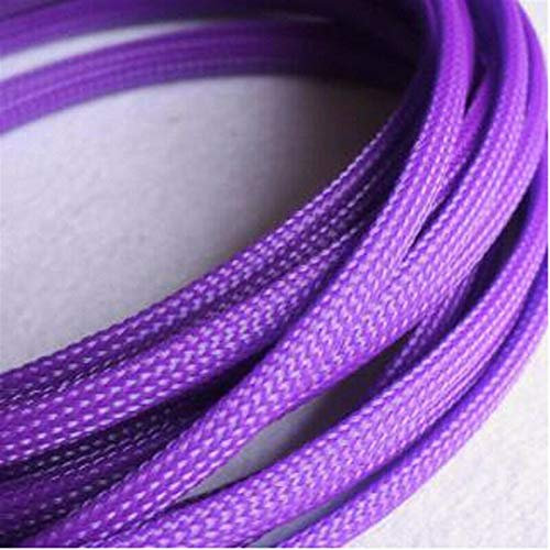 Raccoglicavi Spiralato, Lunghezza di 1-50M passacavo, Diametro interno 3-25mm viola della pelle di serpente rete di protezione del filo, nylon aderente PET espandibile guaina isolante intrecciato mani