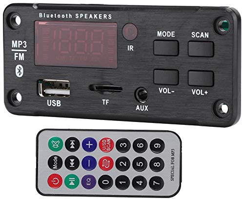 Scheda decodificatore USB MP3 Car Audio Bluetooth Scheda decodificatore MP3 Bluetooth 5.0 Modulo di registrazione chiamata Vivavoce Memoria USB MMA FM amplificatore Radio
