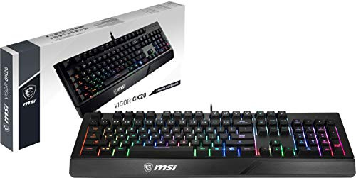 MSI Vigor GK20 Teclado USB QWERTY Inglés de EE. UU. Negro