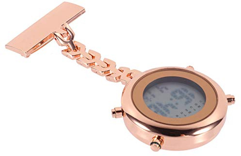 UKCOCO Krankenschwesteruhr Multifunktions Digital Ansteckuhr Clip- on medizinische Taschenuhr mit Licht Kalender Wecker Stoppuhr Nurse Watch für Krankenschwester Arzt