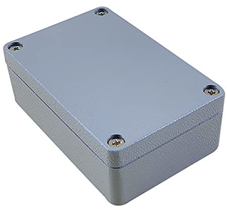 IP66 Abzweigdose, Aluminium, wasserdicht, 100 x 65 x 35 mm, wasserdicht, staubdicht, für den Außenbereich, Kabelverbindung, Schutzgehäuse, grau, 1 Stück