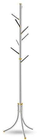 Stehende Garderräger Mantel Rack Bodentyp Haushaltsmantel Regal Edelstahl Multifunktionshalterung Kleiderbügel Modern Wohnzimmer Schlafzimmer Corridor Eck Mantel Stand Eintrittsmantelbügel