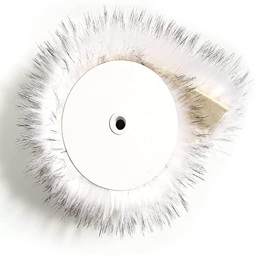 Cinta de Piel Sintética Ancha 7 cm x 100 cm - Cenefa de Pelo Sintético en Blanco, Rosa, Marrón, Negro, Gris - Rollo Decorativo para Fundas de Almohada