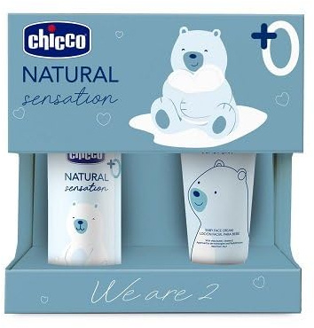 CHICCO NATURAL SENSATION - SET 5: 1 MASSAGEÖL 100 ML, 1 GESICHTSCREME 50 ML