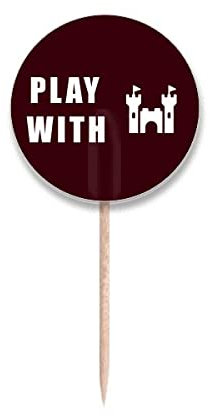 Castle Magic Art Deco - Banderas redondas para palillo de dientes