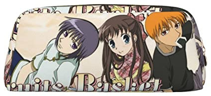 Anime Fruits Basket Zipper Pencil case Large-Capacity Stationery Bag Suitable for School Office Boys and Girls
