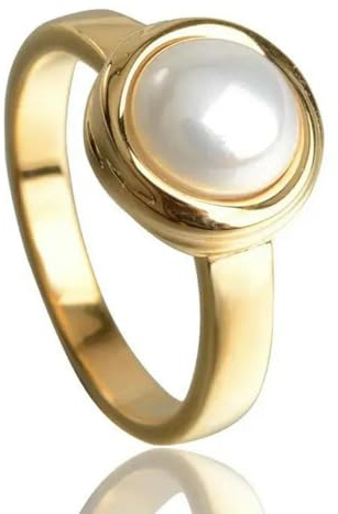 YAHOYA Anillo de Compromiso de Acero Inoxidable para Mujer joyería de Perla simulada para Dama Regalo de Mujer