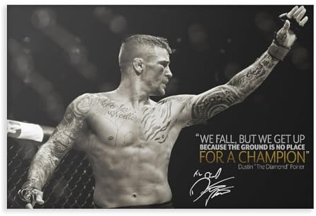 MAHWER Dustin Poirier Poster sur toile pour décoration murale de salon, chambre à coucher, style sans cadre, 40 x 60 cm