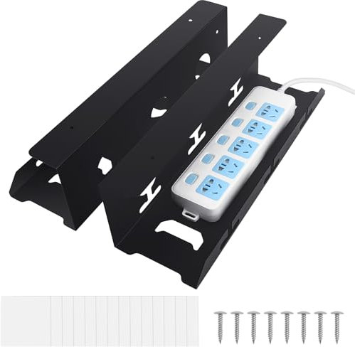 Auauraintt Raccogli Cavi Scrivania, 2 Pezzi Cable Management Desktopper, Canalina Passacavi Senza Forare, Organizer Cavi per Ufficio e Casa