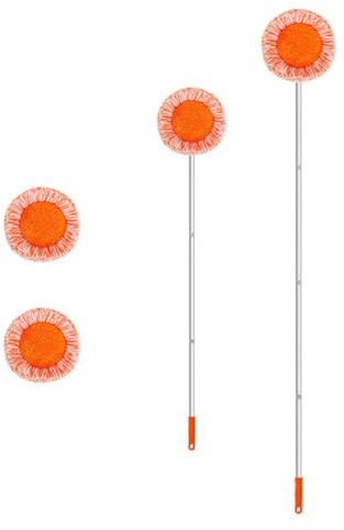 Balai à franges tournesol pour enlever la poussière et laver la voiture - Balai rotatif - J9Q5 Chenille - Puissant et absorbant - Plat