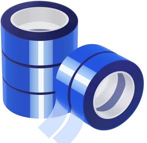 Fyguard 5 Rolls Heat Tape Sublimation, 20mm x 30m Blue Heat Tape Heat Proof Tape Thermal Tape No Residue for Electronics Tote Bags 3D Printers DIY Crafts