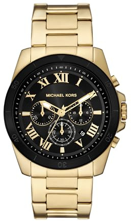 Michael Kors Men's Watch, Alek Chronograph Gold-Tone Stainless Steel Bracelet Watch for Men