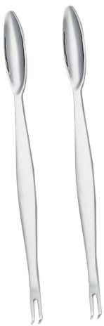 PHENOFICE 2stücke Haushalt Krabbengabeln Aus Meeresfrüchtegabeln Für Verzehr Von Krabben Flusskrebsen Werkzeuge Zum Öffnen Von Krabben Praktisch Zum Servieren Von Obst Hochglanzpoliert Langl