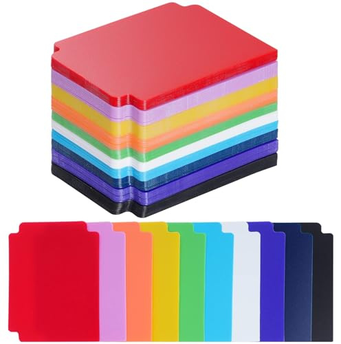 Vxcbad 100 Pcs Kartentrenner - 3,8 x 2,7 Zoll Spielkarte Kartenteiler für Spiele und Lagerung - Multicolor Plastikkarte für Arbeitsplatz