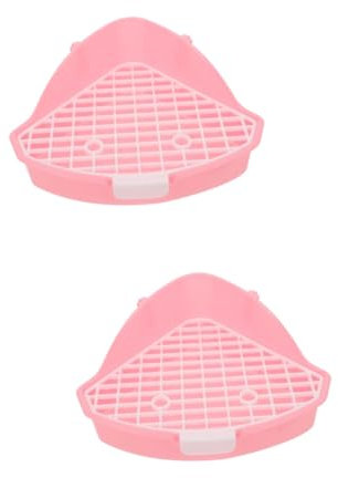 INOOMP 2stücke Guinea Pig Litter Box Für Kleintiere Pinke Ecktoilette Für Meerschweinchen Kaninchen Und Hamster Leicht Zu Reinigen Für Kleine Wohnräume