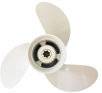 REwNXA Aluminium-Außenbordpropeller Kompatibel mit Boote, 9-1/4 x 12, kompatibel mit 9,9 PS, 15 PS, 20 PS-Motor, 8-Zahn-Keilverzahnung, Ersatzteil Nr. 683-45941-00-EL