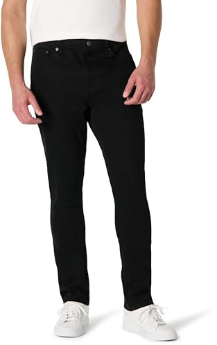 Amazon Essentials Herren Schwere Slim-Fit-Herrenjeans, Schwarz – Mittelschwer, 36W / 34L