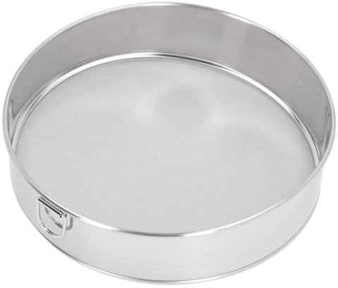 Flour Sifter, Tamis 80 Mesh 80 Mesh Strainers Stainless Steel Flour Sieve Round Powdered Sugar Cocoa Sifter, 80 Mesh Siee for Baking Cake Bread