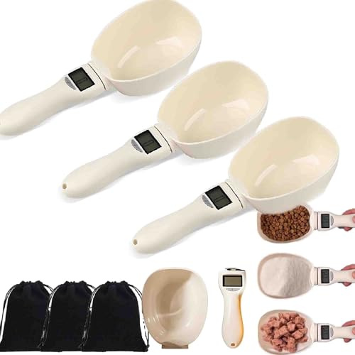 Cuchara Medidora Electrónica, Cucharilla Medidora Digital De Alimentos - Balanza De Cocina Electrónica Para Cocinar, Hornear, Comidas Diarias Y Utensilios De Cocina (3 Unidades)