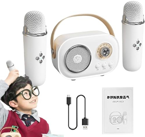 Microfono con altoparlante per karaoke portatile, microfono per karaoke | wireless con altoparlante | Microfoni Karaoke Wireless Per Adulti,Microfoni portatili per festival per l'intrattenimento