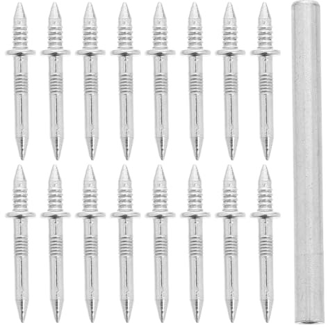 EXCEART Clavos de Doble Cabeza sin Marcas para Rodapiés, 101 Piezas con Manga Específica, Tornillos Invisibles para Madera y Concreto, Juego de Clavos Alfiler Resistentes para Colgar