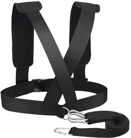 Arnés de trineo – Arnés de tracción profesional de 180 g, entrenador de velocidad de entrenamiento de resistencia, cinturón de entrenamiento de fuerza ajustable, equipo de arrastre de fitness