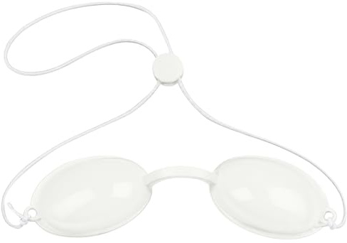 LOPHE UV Solarium Skyddsglasögon, 1 st Solarium Glasögon med Gummidrag, Tanning Sunbed UV Ögonskydd för Solsäng Skönhetsinstrument, Vit
