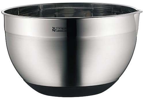 WMF Gourmet - Cuenco de Cocina 20 cm, Bol para Mezclar 3L con Base de Silicona, Acero Inoxidable Cromargan, Apto para Lavavajillas